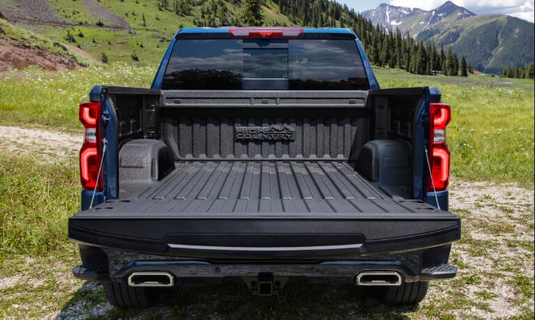 2026 Chevy Silverado 1500 with the bed open
