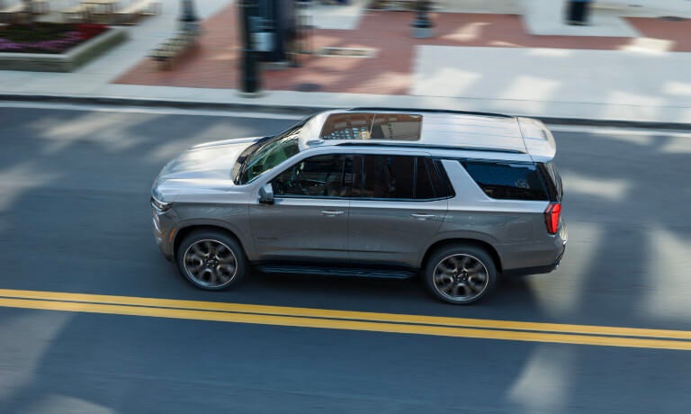 2026 Chevy Tahoe driving on city highway