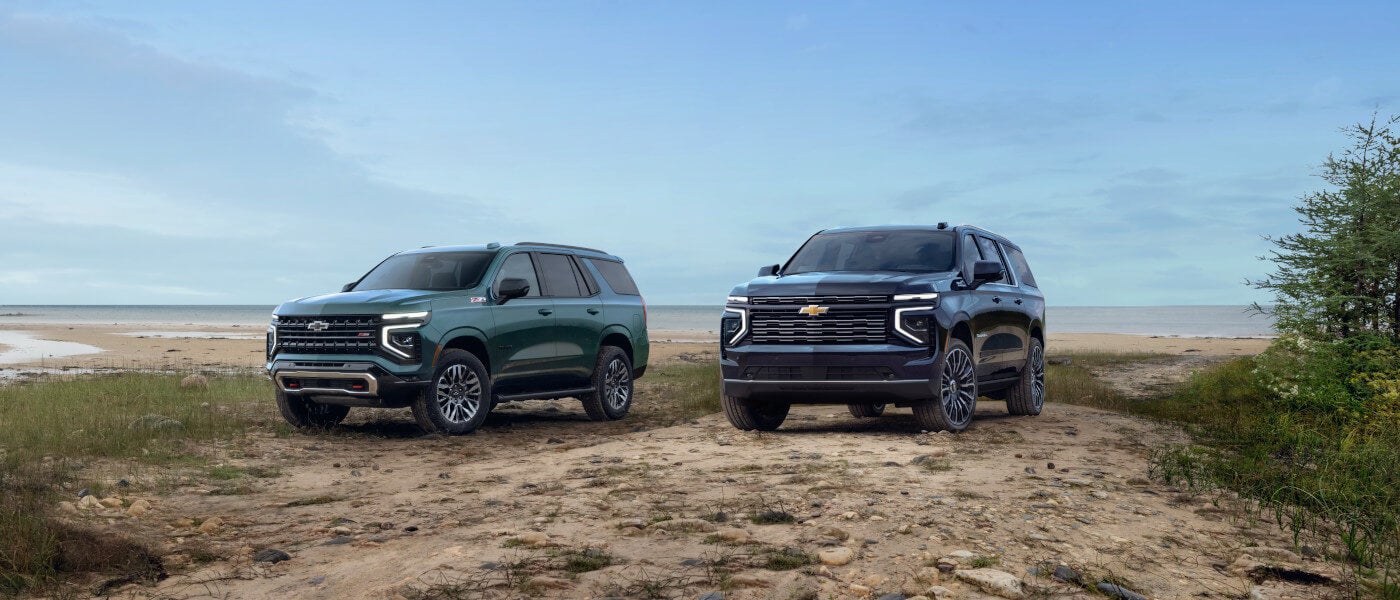 2026 Chevy Tahoe pair parked on beach