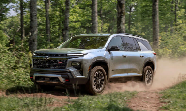 2026 Chevy Traverse offroading on forest trail