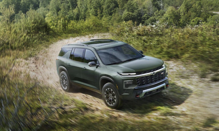 2027 Chevy Traverse offroading on trail